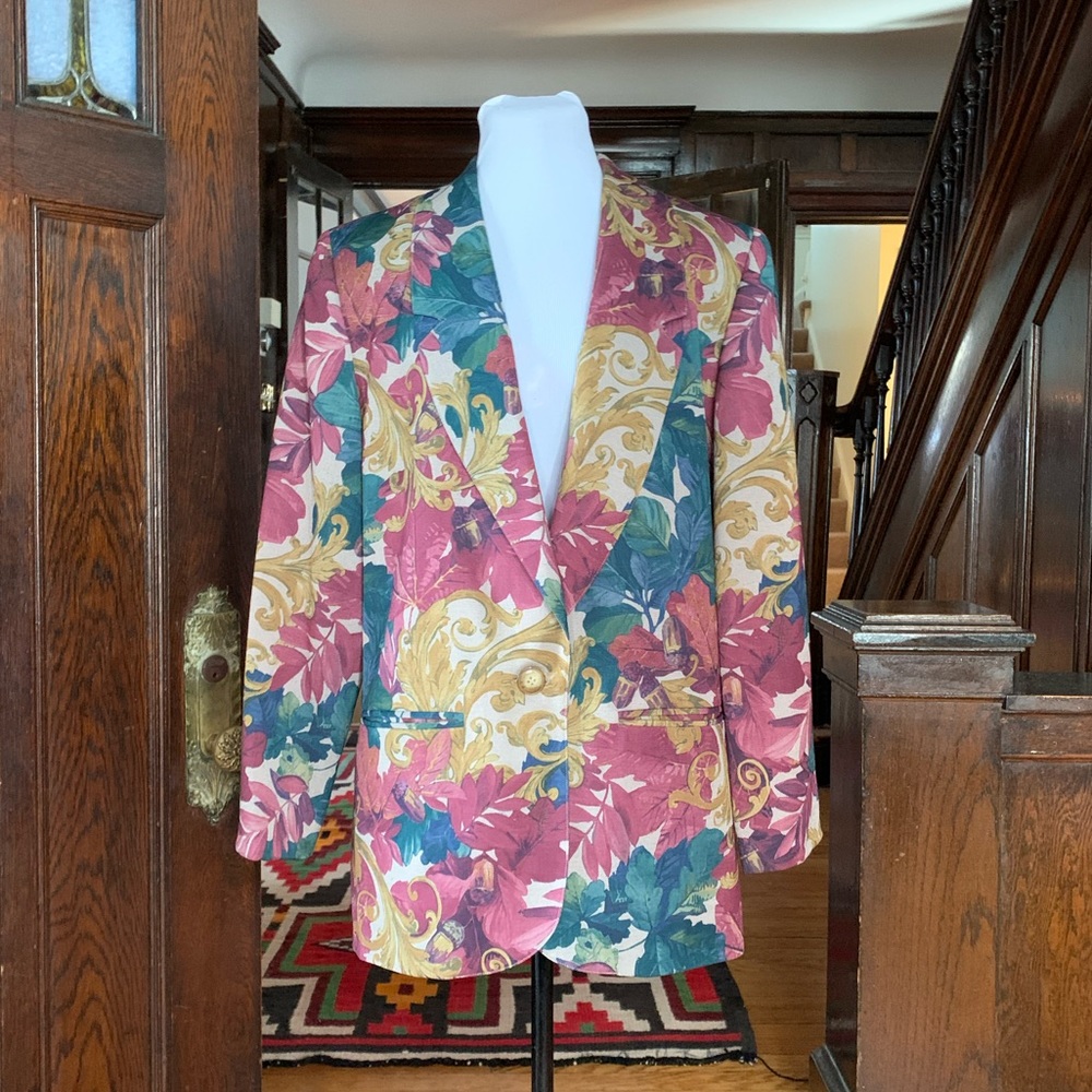 Vintage 1980s/1990s Multicolor Floral Blazer